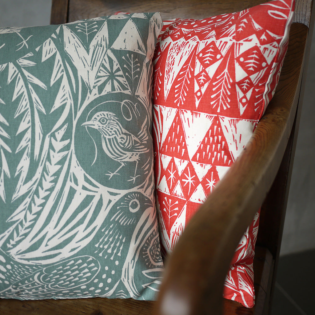 Bird Garden - 45cm cover - Mark Hearld - St. Jude's Fabrics & Wallpapers