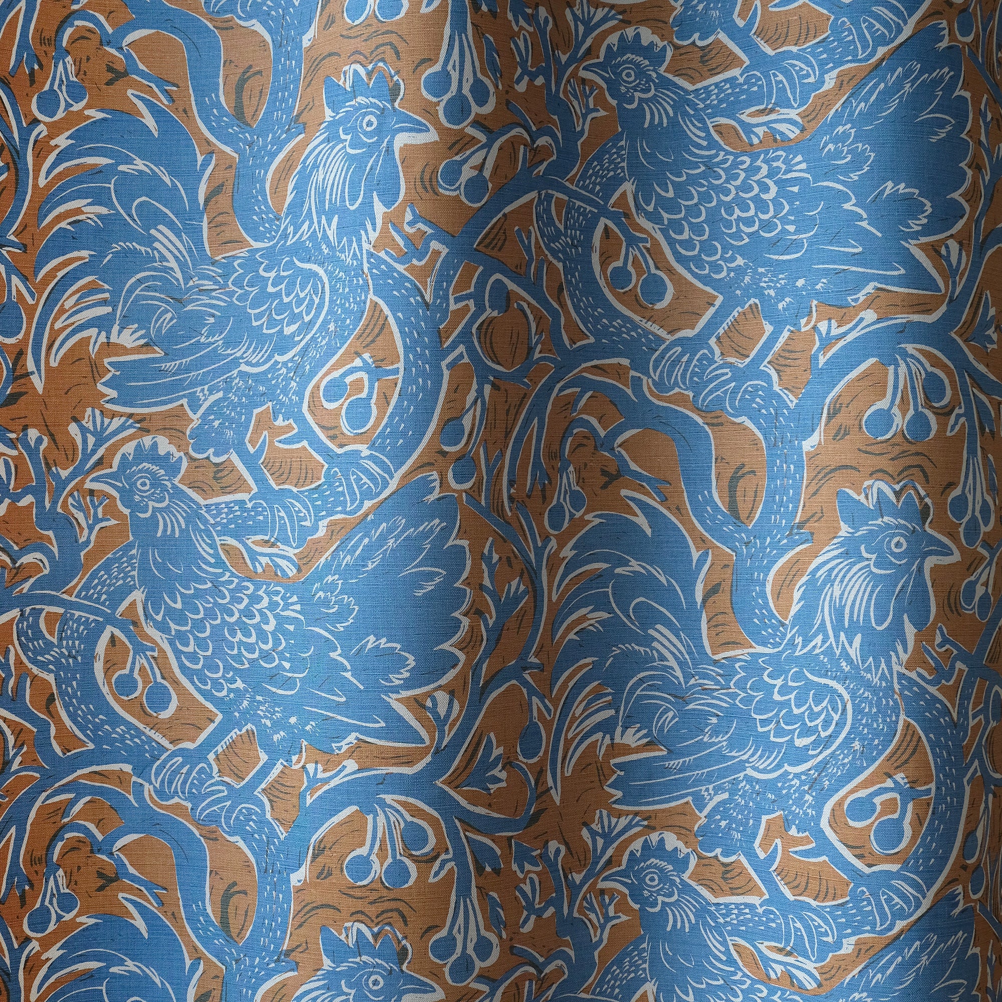 Bantam Bough fabric - Mark Hearld (sample room) - St. Jude's Fabrics & Wallpapers