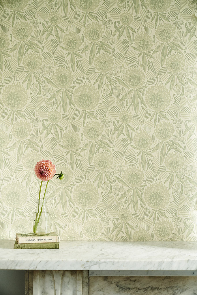 Clover wallpaper - Angie Lewin - St. Jude's Fabrics & Wallpapers