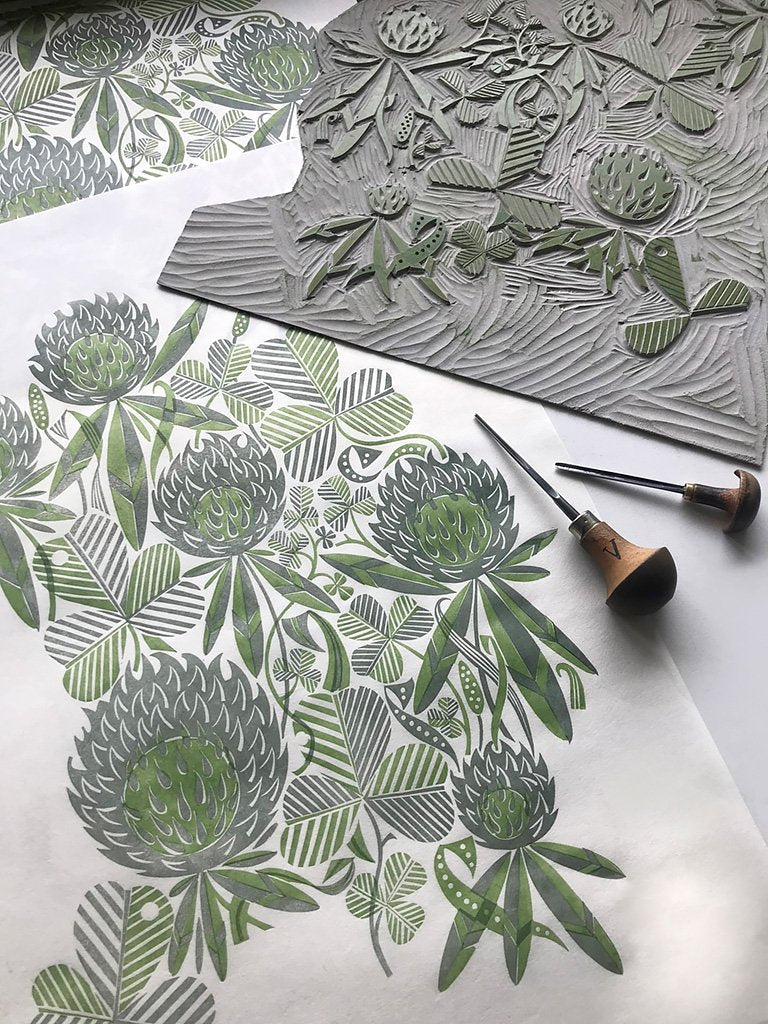Clover wallpaper - Angie Lewin - St. Jude's Fabrics & Wallpapers