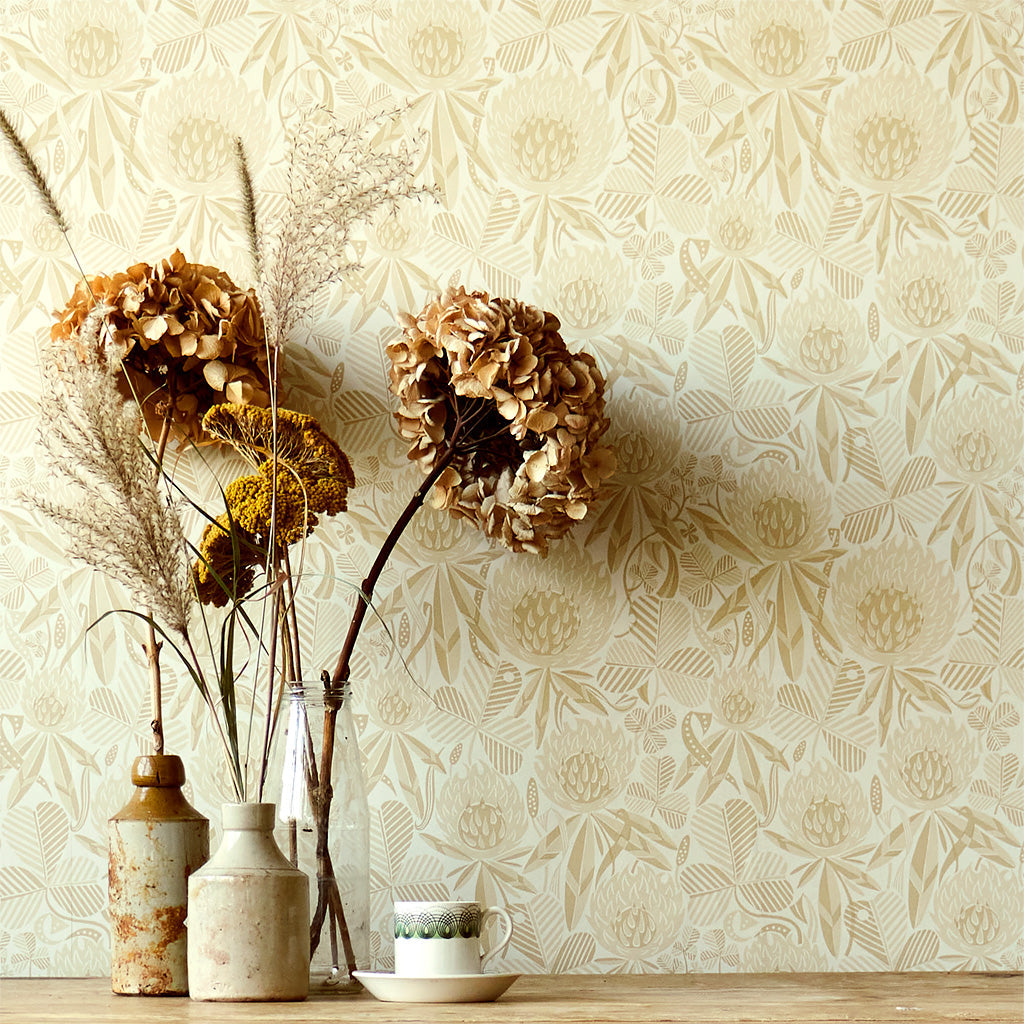 Clover wallpaper - Angie Lewin - St. Jude's Fabrics & Wallpapers