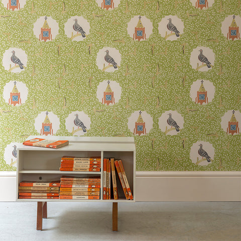 Pigeon and Clock Tower wallpaper