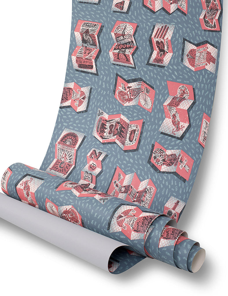The Darktown Billets-Doux wallpaper - Jonny Hannah - St. Jude's Fabrics & Wallpapers