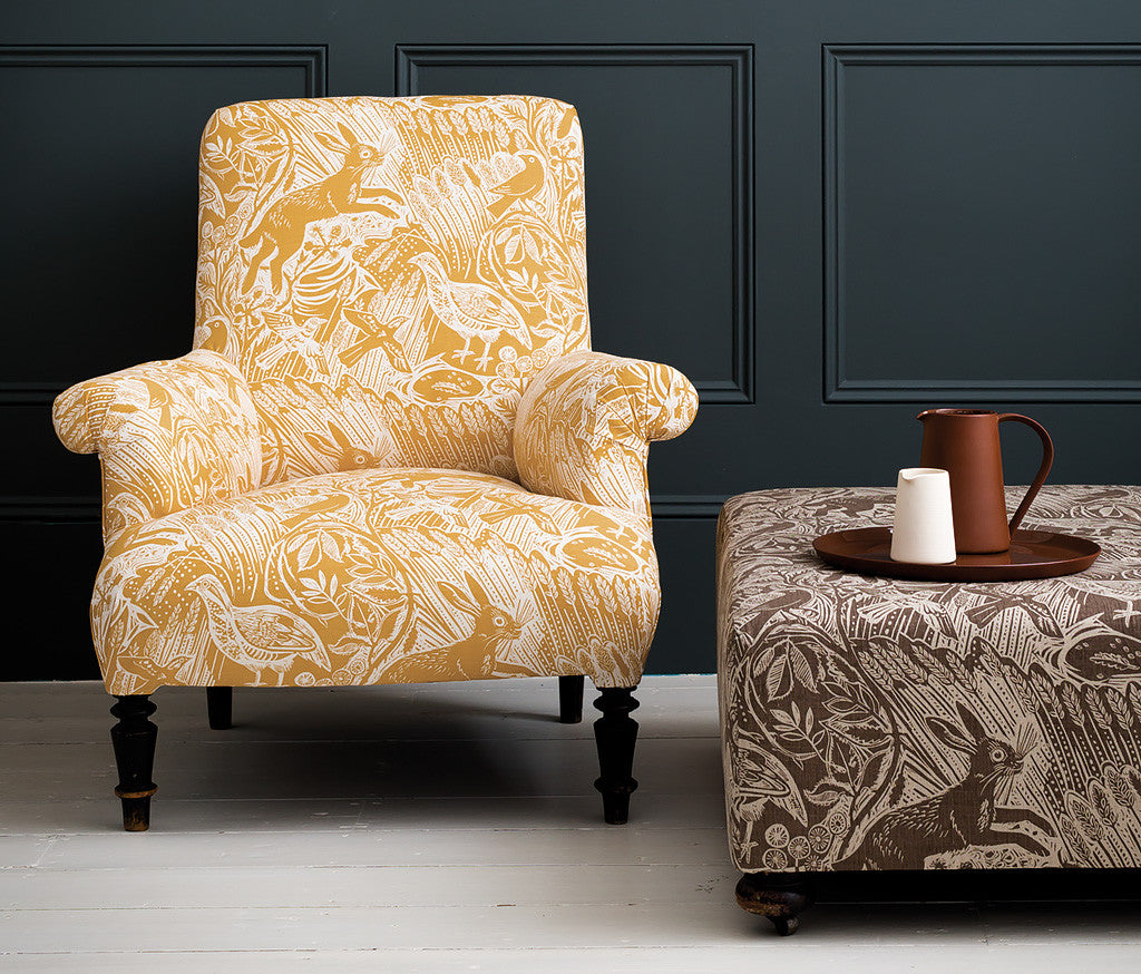 Harvest Hare fabric - Mark Hearld - St. Jude's Fabrics & Wallpapers