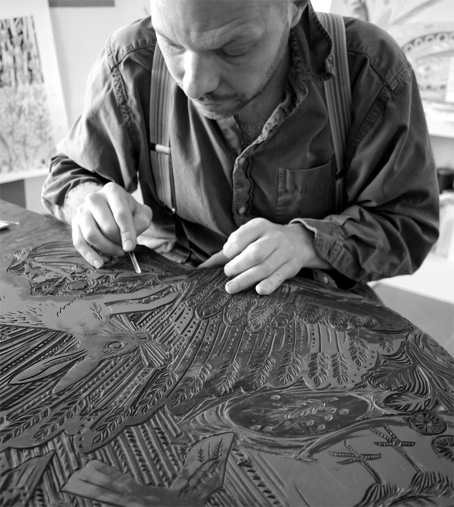 Harvest Hare fabric - Mark Hearld - St. Jude's Fabrics & Wallpapers