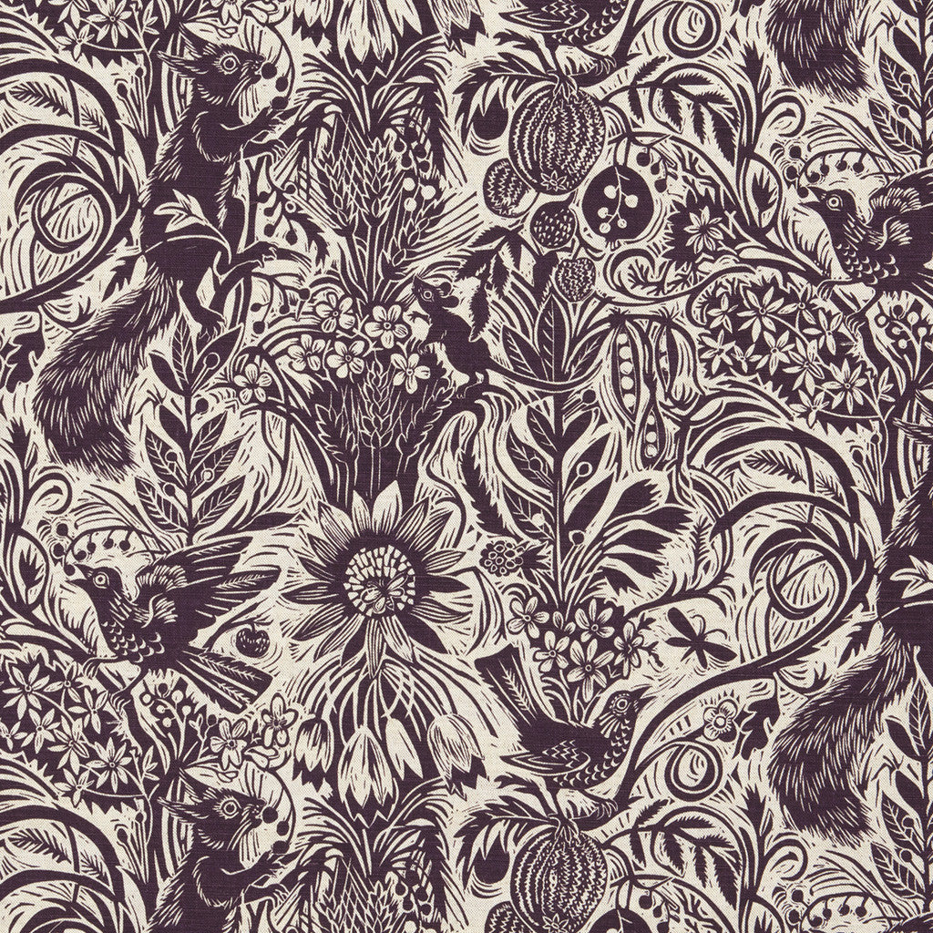 Squirrel and Sunflower fabric - Mark Hearld - St. Jude's Fabrics & Wallpapers