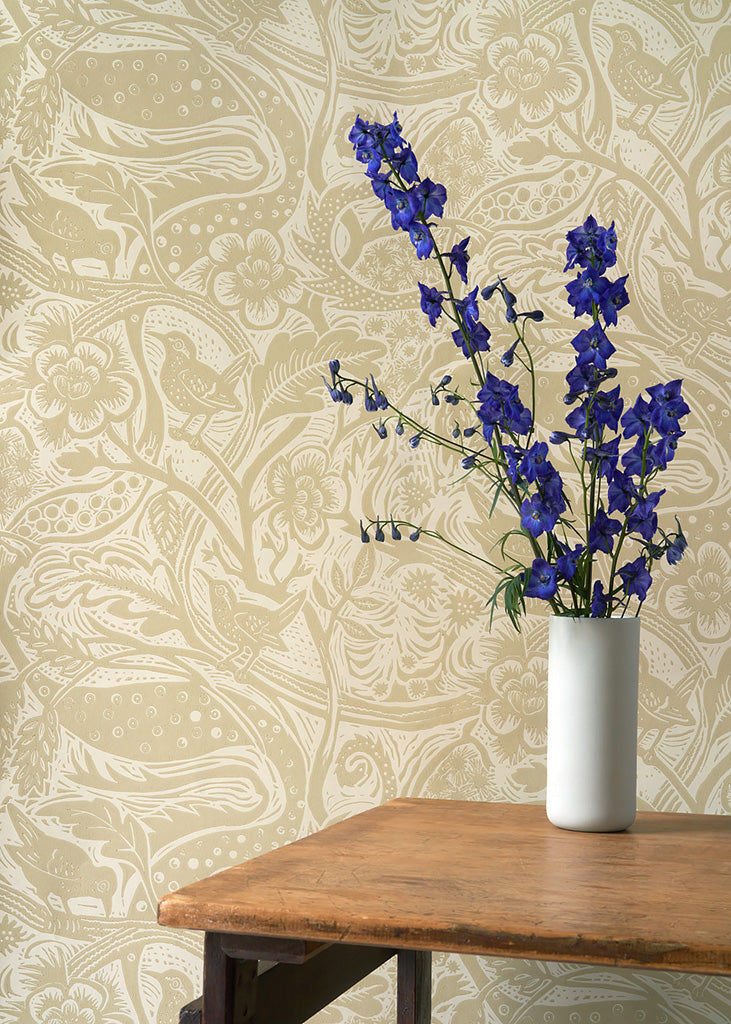 Wren wallpaper - Mark Hearld - St. Jude's Fabrics & Wallpapers