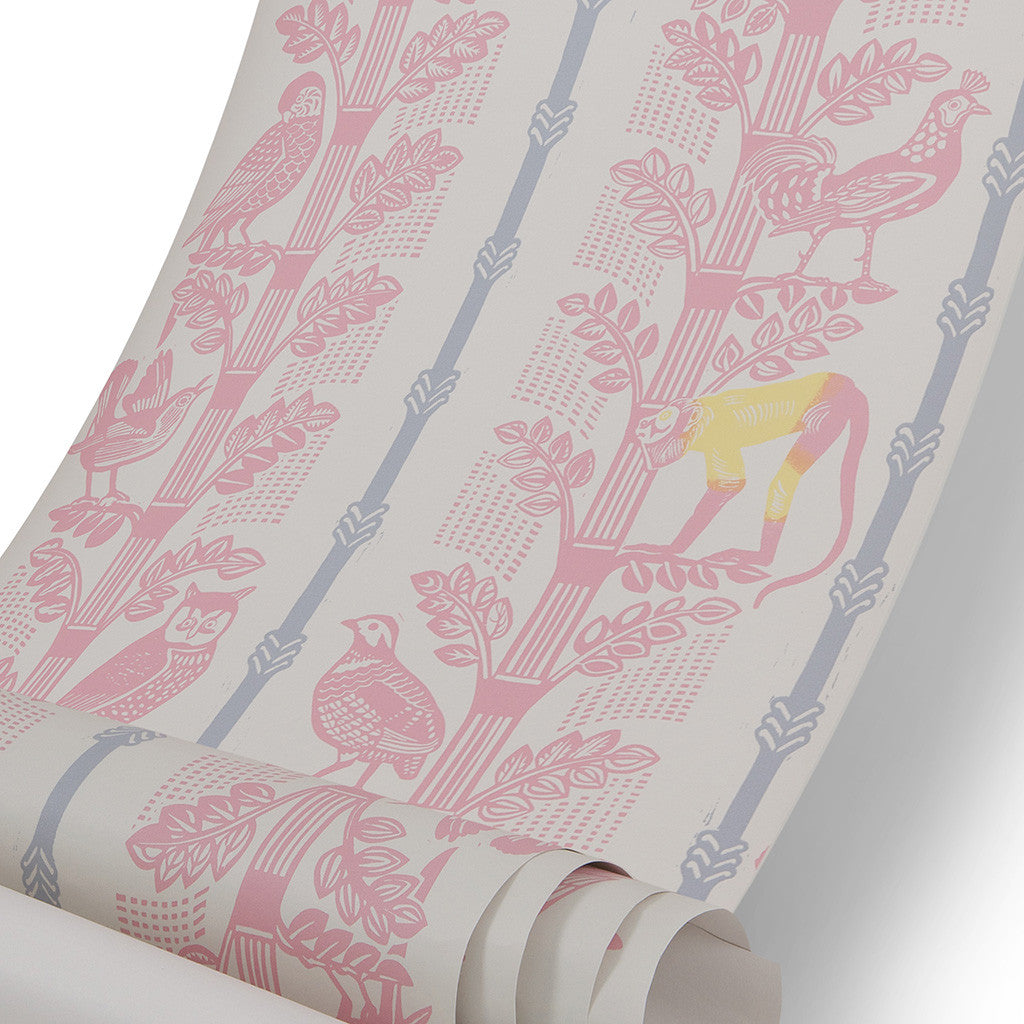 Monkeys and Birds wallpaper - Sheila Robinson - St. Jude's Fabrics & Wallpapers