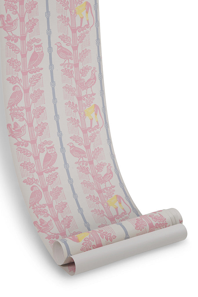 Monkeys and Birds wallpaper - Sheila Robinson - St. Jude's Fabrics & Wallpapers