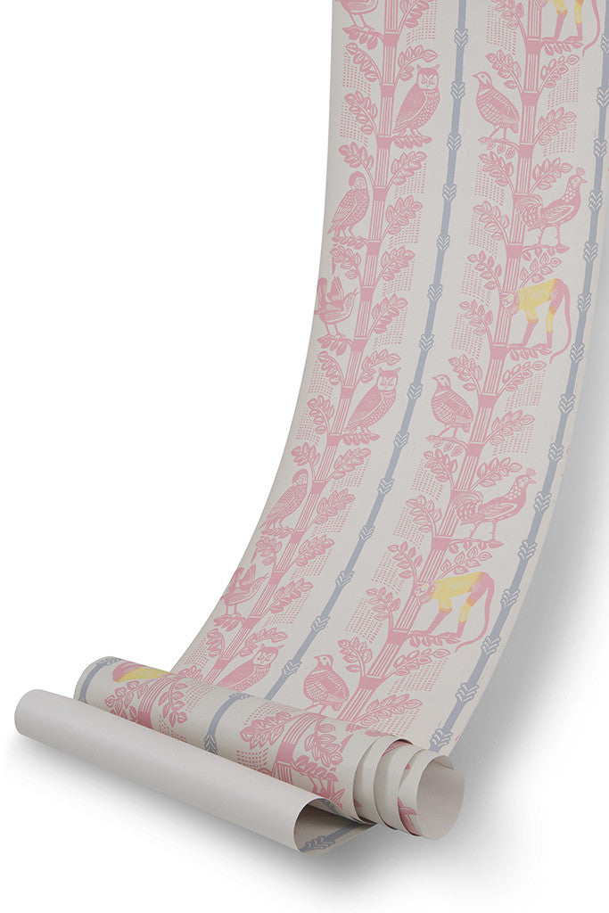 Monkeys and Birds wallpaper - Sheila Robinson - St. Jude's Fabrics & Wallpapers