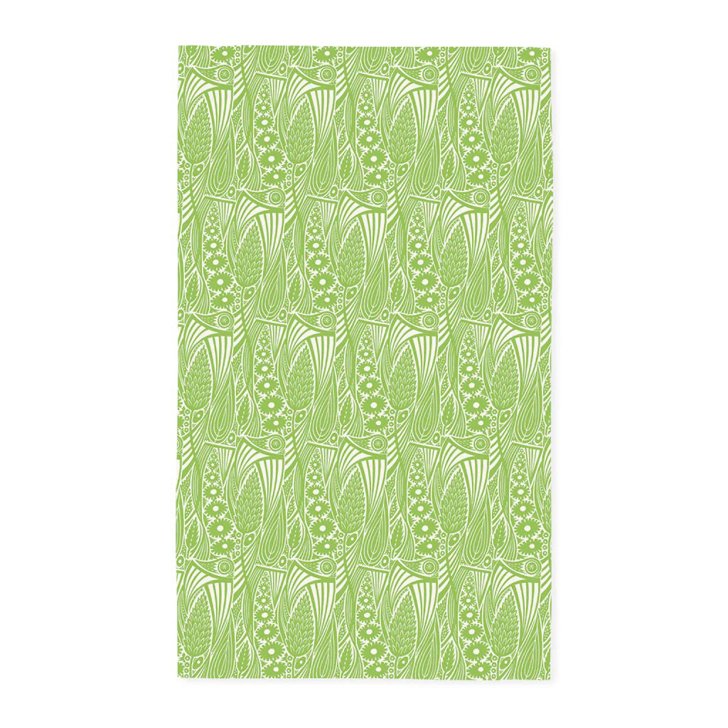 Meadow Grass Tea Towel - Leaf Green - Angie Lewin - St. Jude's Fabrics & Wallpapers