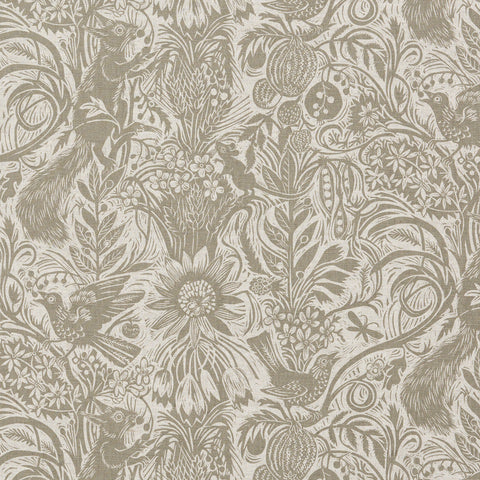 Squirrel and Sunflower fabric