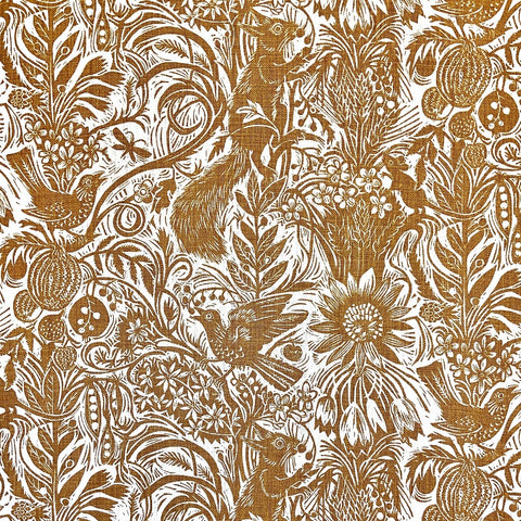 Squirrel and Sunflower fabric