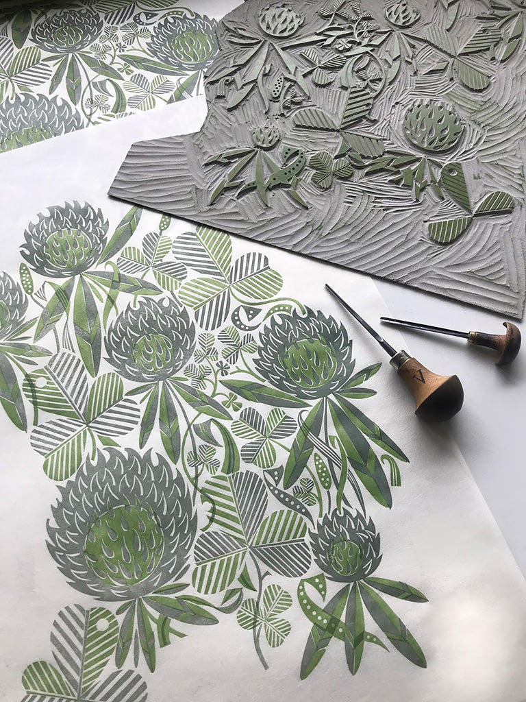Clover fabric - Angie Lewin - St. Jude's Fabrics & Wallpapers
