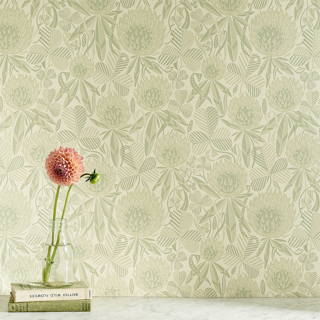 Clover wallpaper - Angie Lewin - St. Jude's Fabrics & Wallpapers