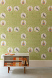 Pigeon and Clock Tower wallpaper - Edward Bawden - St. Jude's Fabrics & Wallpapers