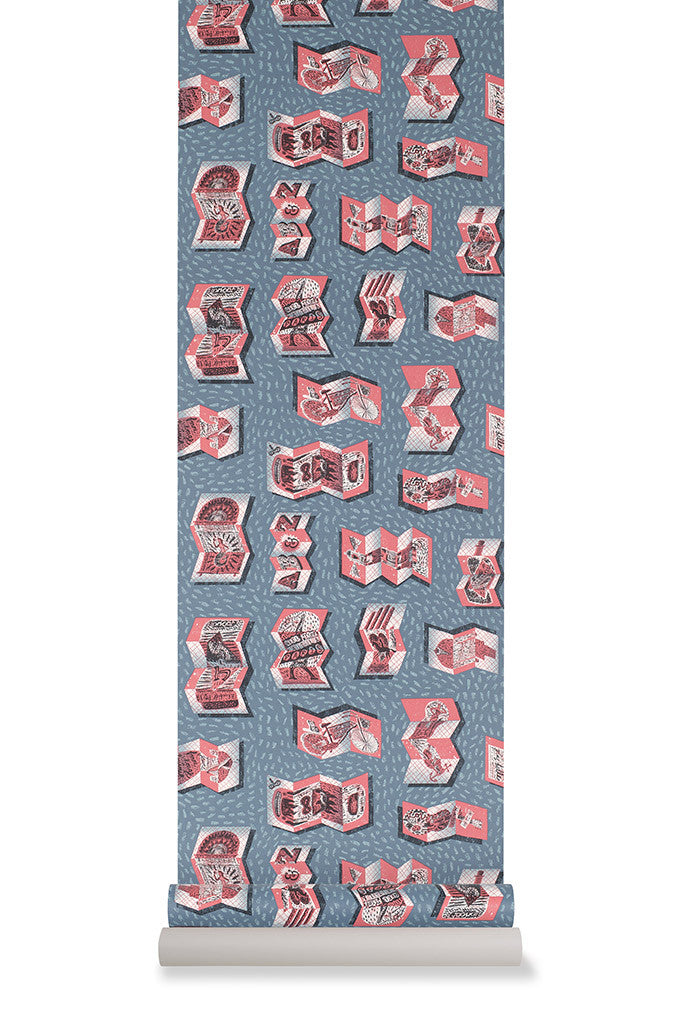 The Darktown Billets-Doux wallpaper - Jonny Hannah - St. Jude's Fabrics & Wallpapers