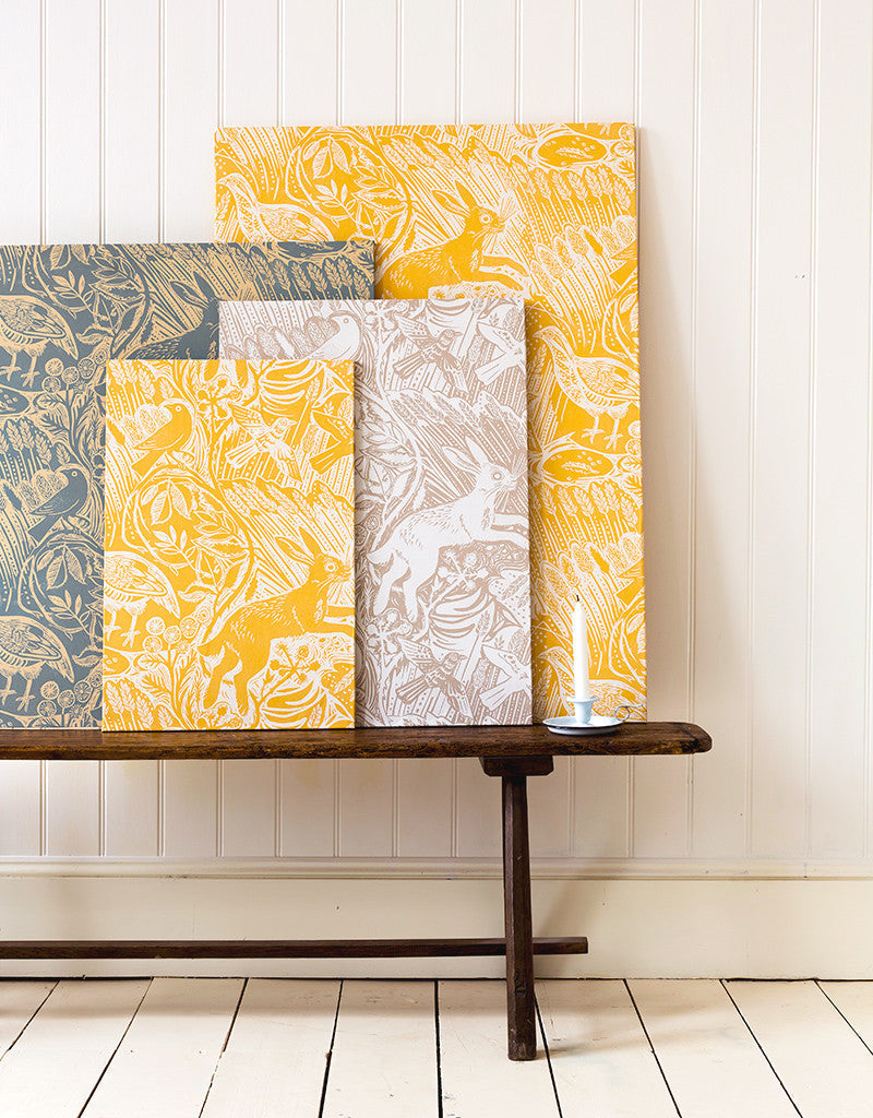 Harvest Hare wallpaper - Mark Hearld - St. Jude's Fabrics & Wallpapers