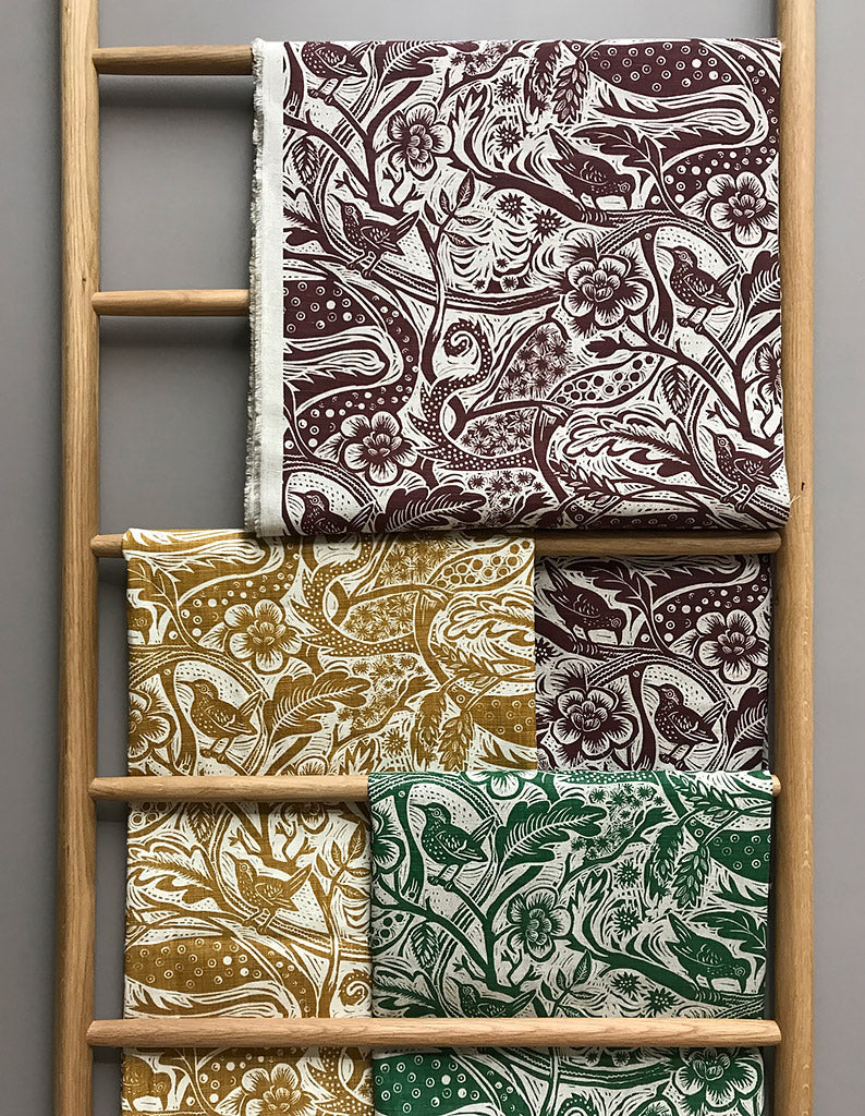 Wren fabric - Mark Hearld - St. Jude's Fabrics & Wallpapers