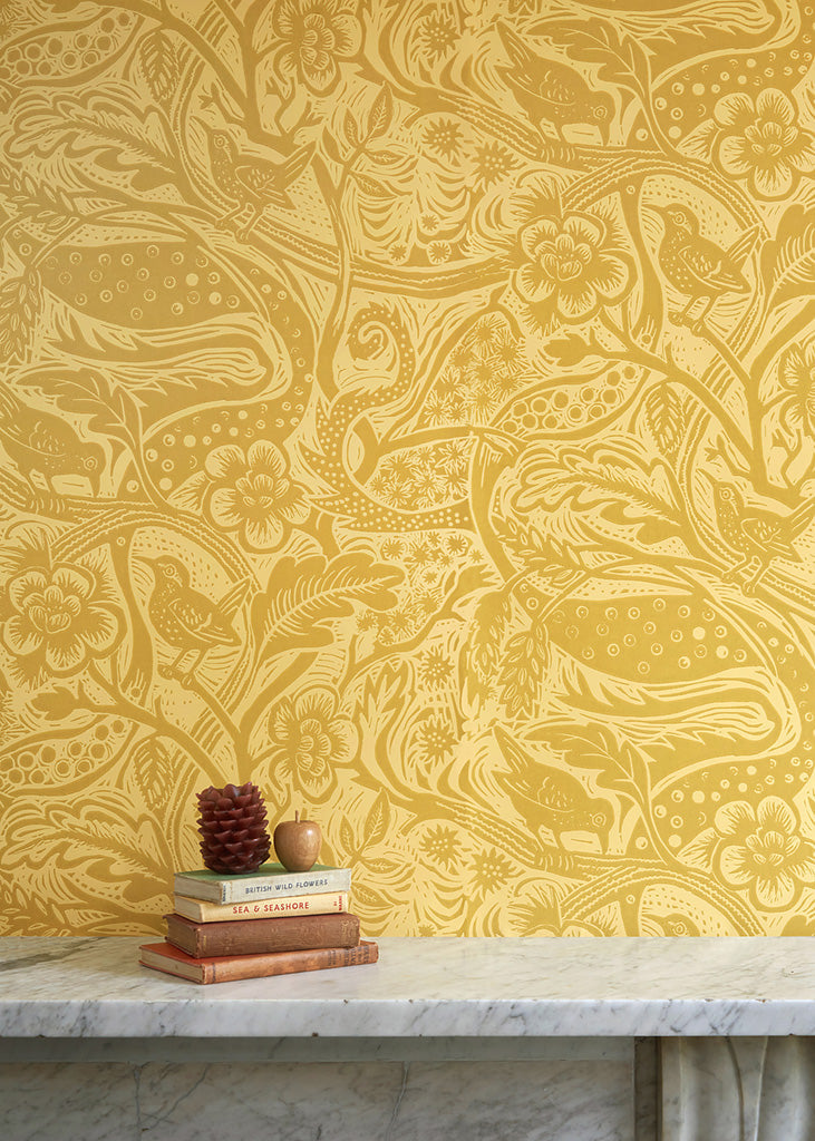 Wren wallpaper - Mark Hearld - St. Jude's Fabrics & Wallpapers
