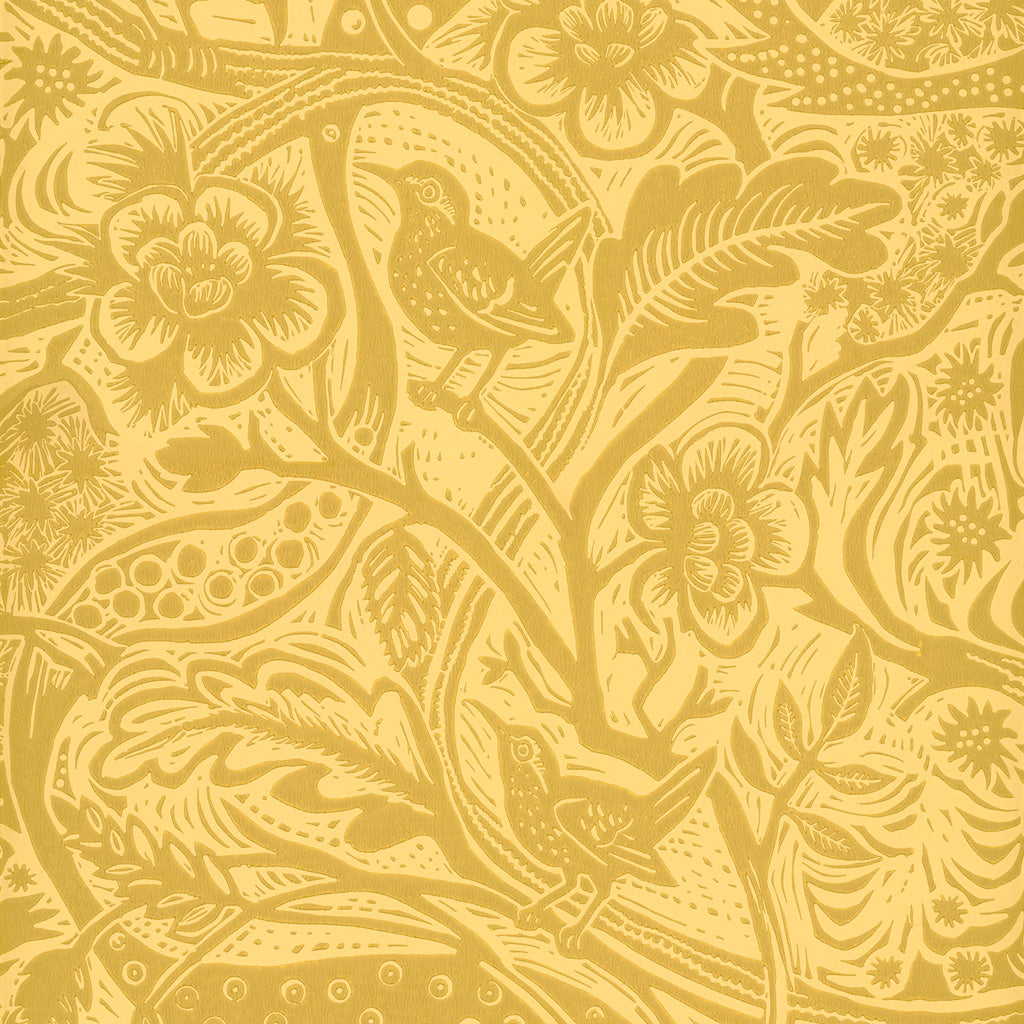 Yellow pattern wallpaper deals