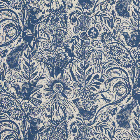 Squirrel and Sunflower fabric