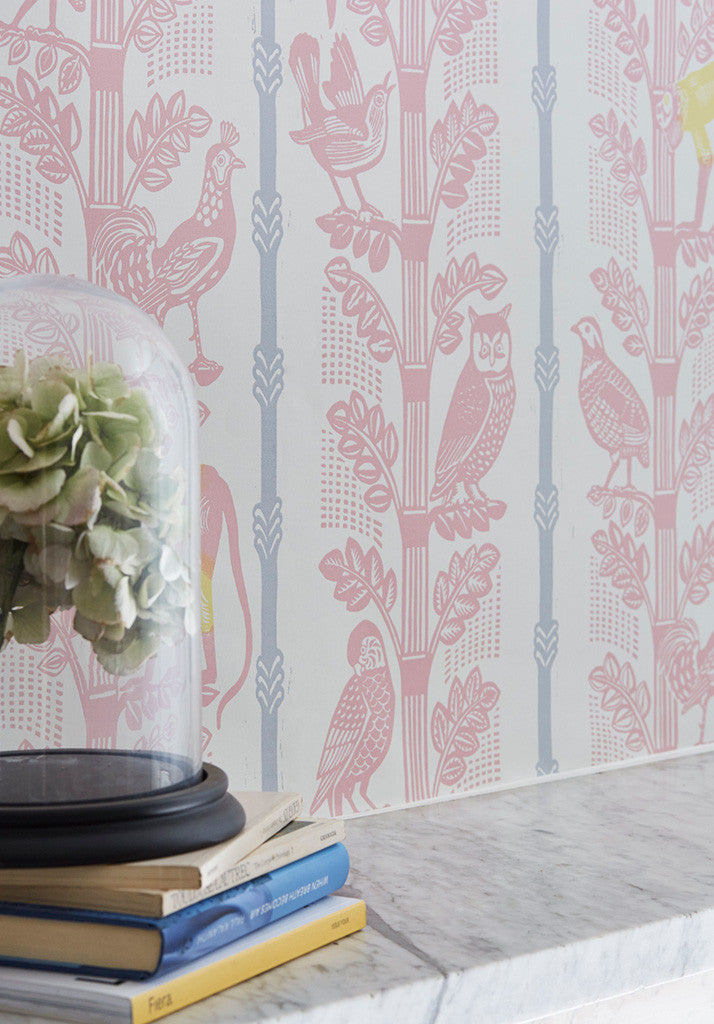 Monkeys and Birds wallpaper - Sheila Robinson - St. Jude's Fabrics & Wallpapers