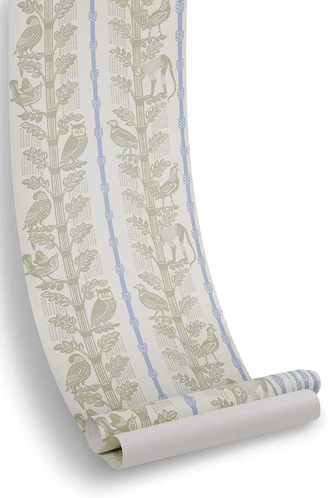 Monkeys and Birds wallpaper - Sheila Robinson - St. Jude's Fabrics & Wallpapers
